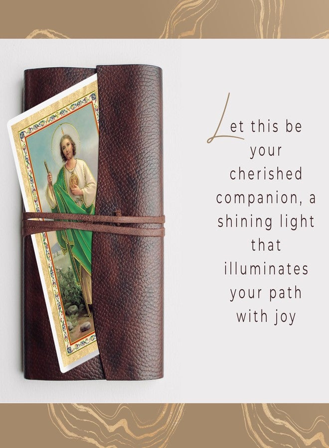Trendzeen Small St Jude Statue - Laminated St Jude Prayer Card, The Lord's Prayer Card - Mini 3 Inch Pocket Sized San Judas Statue - San Judas Tadeo Estatua, Patron Saint of Hope and Impossible Causes, 3 Items - Image 4