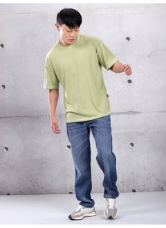 Pale Green Contrast Stitch Oversized T-shirt for Men - pzsku/ZBEB3220E343A85D53170Z/45/_/1739452331/b08d145f-9ff5-4f33-9cd2-f53747040898