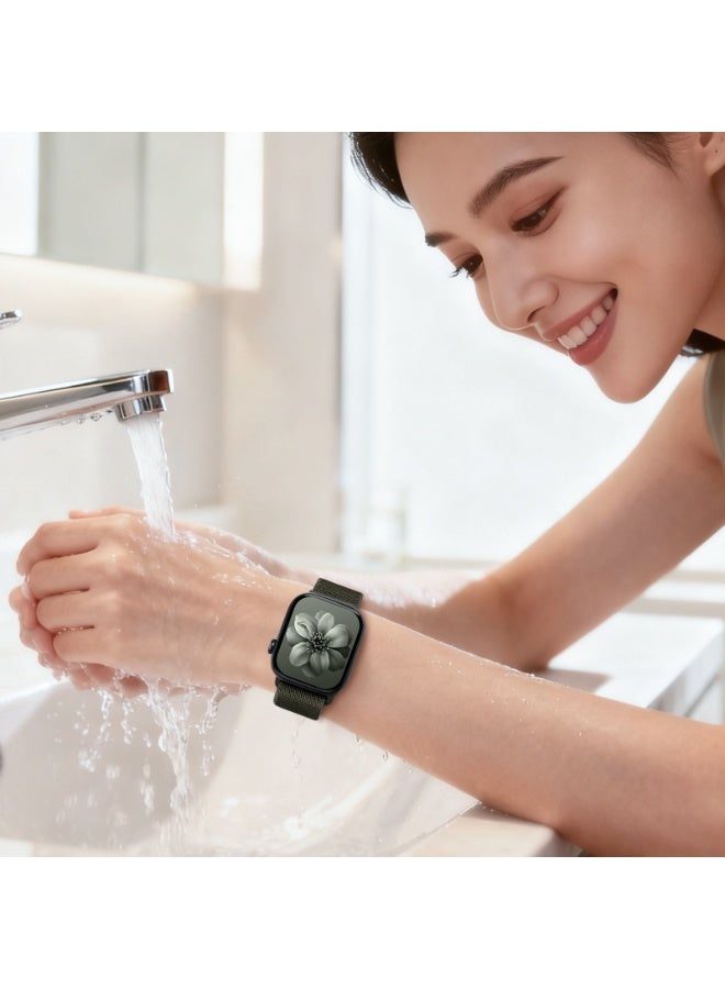 Elastic watch band for Apple Watch Series10 42mm, sizes 40mm, 41mm, 42mm, , , 38mm, for women and men; magnetic clasp elastic movement loop nylon fabric band for iWatch series 11 10 9 8 7 6 5 4 3 SE Ultimate 3/2/1 - Image 4