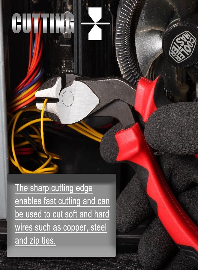 LEONTOOL High Leverage Diagonal Cutting Pliers with Angled Head 7 Inch Wire Cutters Heavy Duty Side Cutting Pliers Professional Hand Tool Saving 35 Percent Labour - Image 4