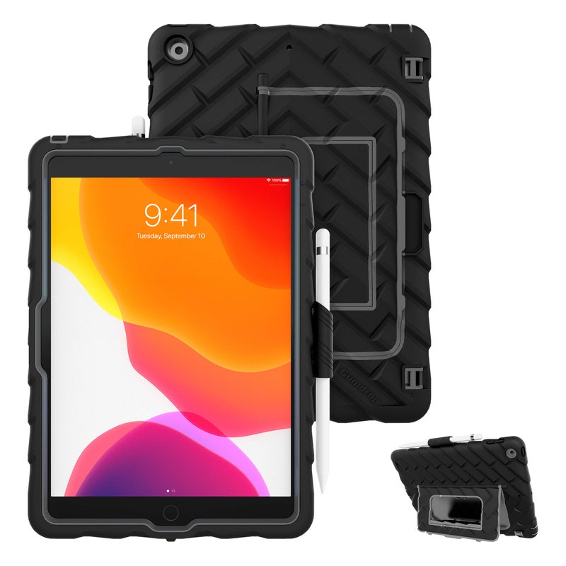 Gumdrop Hideaway Case Fits Apple iPad 9th 8th 7th Gen 102inch Designed for K12 Students Teachers and Classrooms Drop Tested Rugged Shockproof Bumpers for Reliable Device Protection Black