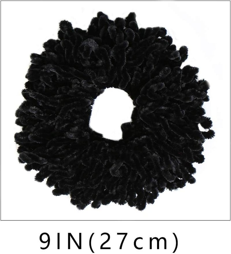 LMVERNA Volumising Hijab Scrunchie Plain Big Hair Ring Tie Bun Clip Hijab Scarf Volumizer Scarf (Black) - Image 5