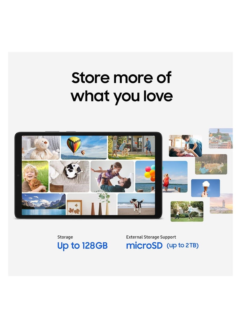 سامسونج جالاكسي تاب A11 بحجم 8.7 إنش (22.05 سم) TFT LCD، 8 جيجابايت RAM، 128 جيجابايت تخزين، واي فاي + LTE، رمادي – SM-X135G - النسخة الهندية - Image 3