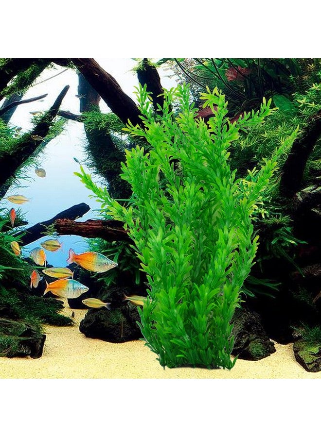 kathson Aquarium Plants Plastic Realistic Tall Fish Tank Plant Decorations Seaweed Fish Tank Decor Artificial Plants Ornament for Aquarium Extra Large 21.7 Inches (Green,2 PCS) - Image 3