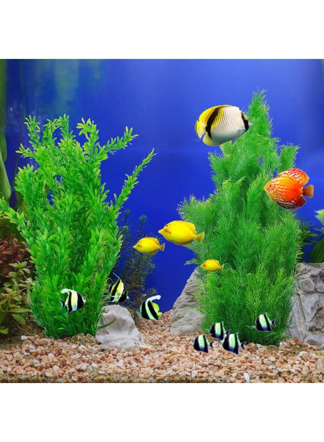 kathson Aquarium Plants Plastic Realistic Tall Fish Tank Plant Decorations Seaweed Fish Tank Decor Artificial Plants Ornament for Aquarium Extra Large 21.7 Inches (Green,2 PCS) - Image 5