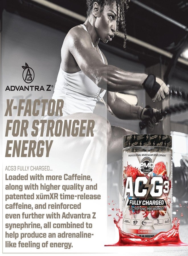 PMD Sports ACG3 Fully Charged - Electrifying Pre Workout Powder - High Energy & Pump Pre Workout for Men and Women to Maximize Focus, Endurance & Performance - Cherry Slush (30-60 Servings) - Image 4