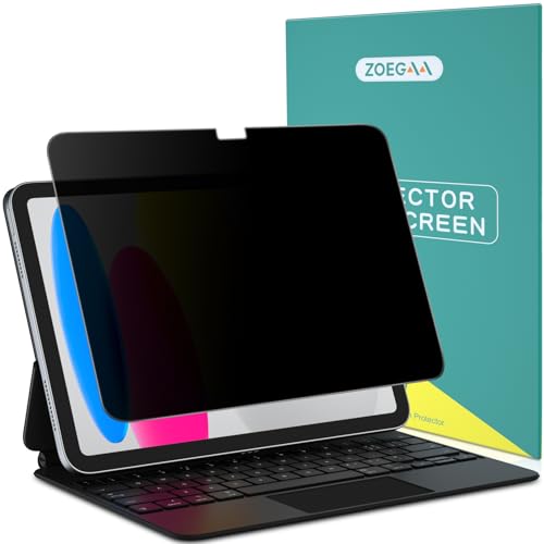 ZOEGAA Privacy Screen Protector For iPad A16 10.9 Inch/11 Inch 2022/2025 11th/10th Generation, Anti Blue Light And Glare Face Id & Apple Pencil Compatible Case Friendly - Image 1