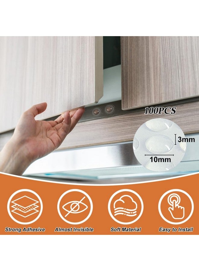 Shintop Furniture Bumpers - Clear Adhesive Bumper Pads Surface Protection for Wall and Wooden Floor Come with 100pcs (Hemispherical) - Image 2
