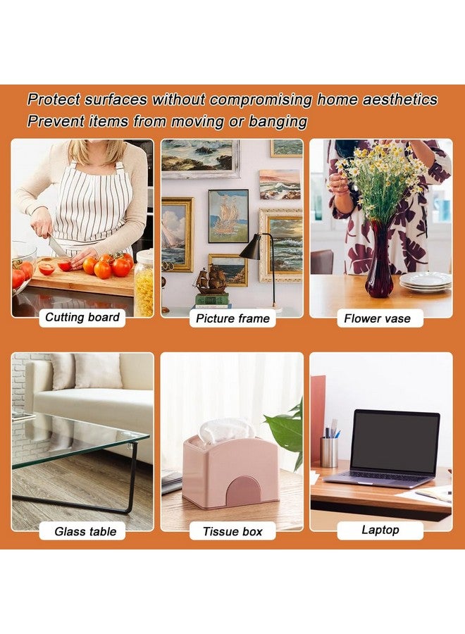 Shintop Furniture Bumpers - Clear Adhesive Bumper Pads Surface Protection for Wall and Wooden Floor Come with 100pcs (Hemispherical) - Image 5