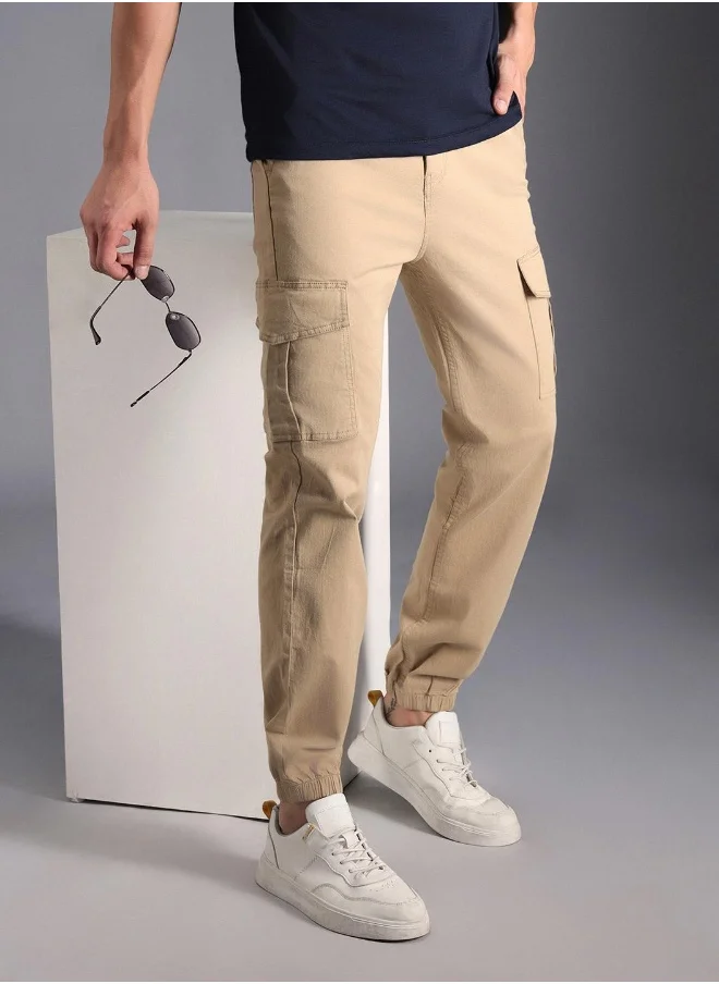 HIGH STAR Men Khaki Trousers