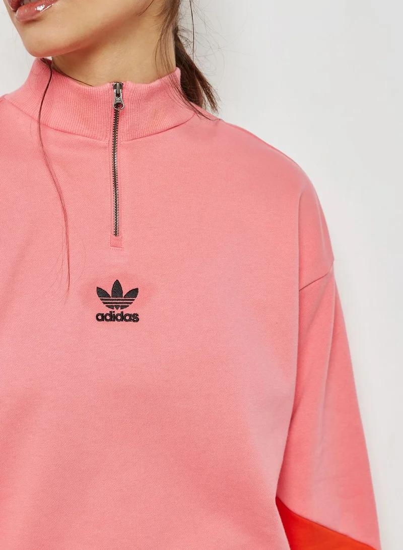 adidas Originals Logo 1/4 Zip Sweatshirts
