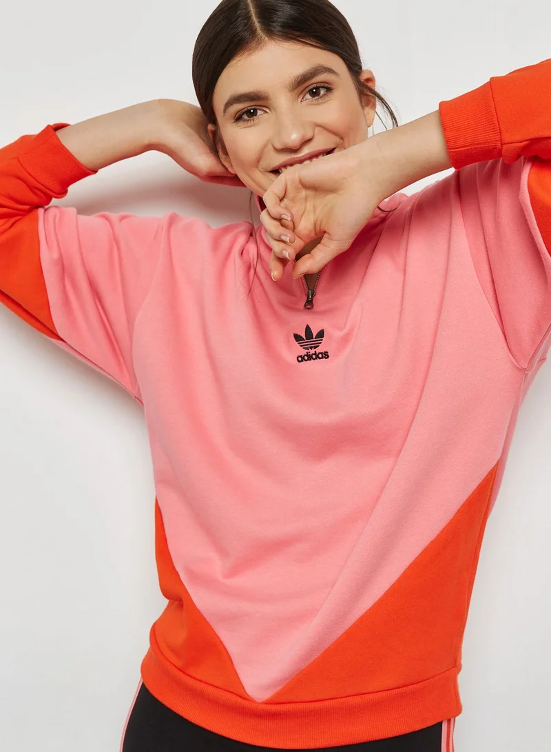 adidas Originals Logo 1/4 Zip Sweatshirts
