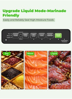 INKBIRD INKBIRD Compact Home Vacuum Sealer Machine INK-VS05, Dry/Moist/Liquid Food Types with Vac&Seal/Seal Only/Pulse/Canister Modes, Cooling Sealing Strip, Overheat Protection System  - Image 3