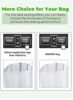 INKBIRD INKBIRD Compact Home Vacuum Sealer Machine INK-VS05, Dry/Moist/Liquid Food Types with Vac&Seal/Seal Only/Pulse/Canister Modes, Cooling Sealing Strip, Overheat Protection System  - Image 5