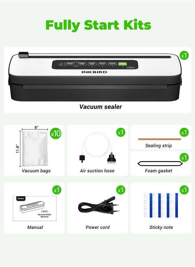 INKBIRD Compact Home Vacuum Sealer Machine INK-VS05, Dry/Moist/Liquid Food Types with Vac&Seal/Seal Only/Pulse/Canister Modes, Cooling Sealing Strip, Overheat Protection System - pzsku/ZBEB3729CE271BF758C6DZ/45/_/1732516780/2464266b-fe49-40d1-a794-3fa90a2b1ab1