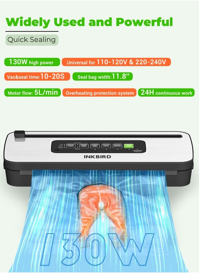 INKBIRD Compact Home Vacuum Sealer Machine INK-VS05, Dry/Moist/Liquid Food Types with Vac&Seal/Seal Only/Pulse/Canister Modes, Cooling Sealing Strip, Overheat Protection System - pzsku/ZBEB3729CE271BF758C6DZ/45/_/1732516971/d87ab6ee-c5d6-40d6-acbe-ba108c4f8cae