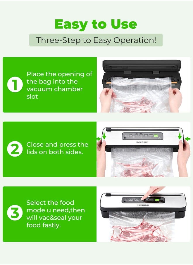 INKBIRD Compact Home Vacuum Sealer Machine INK-VS05, Dry/Moist/Liquid Food Types with Vac&Seal/Seal Only/Pulse/Canister Modes, Cooling Sealing Strip, Overheat Protection System - pzsku/ZBEB3729CE271BF758C6DZ/45/_/1732517007/a7becfe1-fe1c-4770-b518-d84c1744a51a