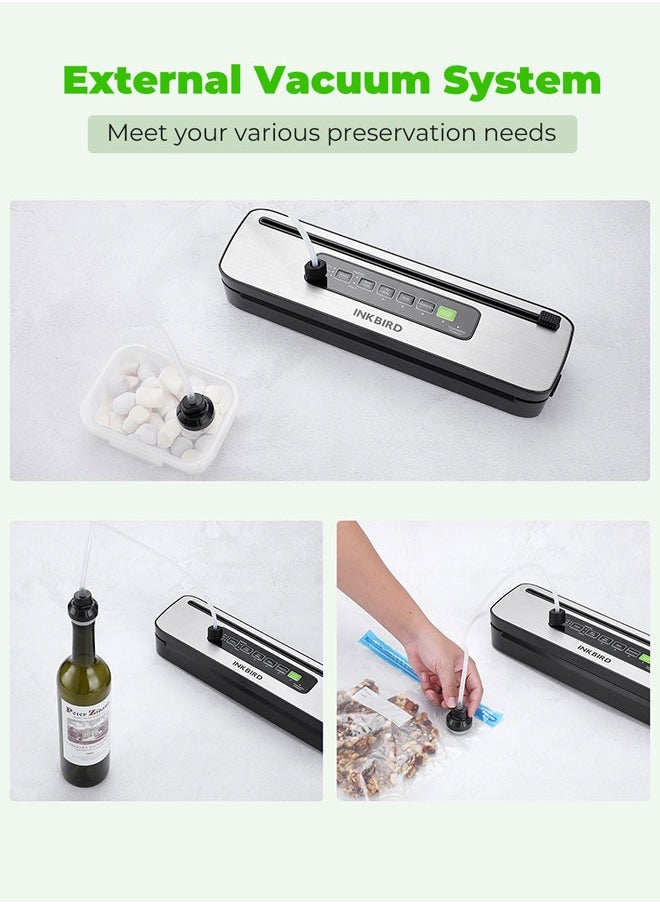 INKBIRD Compact Home Vacuum Sealer Machine INK-VS05, Dry/Moist/Liquid Food Types with Vac&Seal/Seal Only/Pulse/Canister Modes, Cooling Sealing Strip, Overheat Protection System - pzsku/ZBEB3729CE271BF758C6DZ/45/_/1732517110/a33c00a1-6c1c-456d-ae91-26ac2a5cd31a
