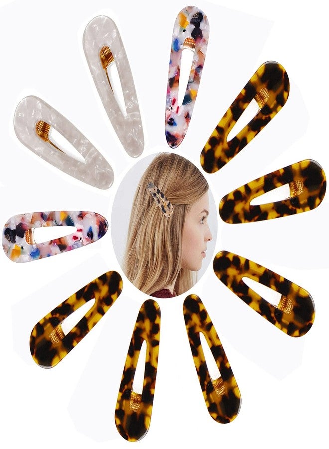 DealFry Fashion Acrylic Hair Clips Non-Slip Large Korean Barrettes Geometric Acrylic Resin Alligator Hair Clip Hair Pins Barrettes for Women Ladies Hair Headwear Accessories Styling Tool (12 Pcs) - Image 1