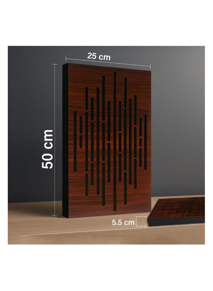 Acoustic Motion Acoustic diffuser panels 25x50x5.5 cm Pulse design with Self-Adhesive,Sound Proof,Diffusion Panels for Home,Studio,Meeting Rooms,Foam+wood Boards For Acoustic Treatment wooden 4 pieces - Image 3
