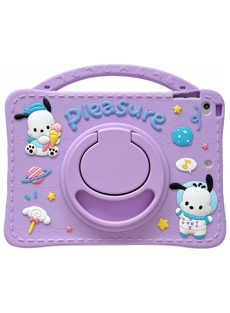 Captaintech Kids Case for Samsung Galaxy Tab A9 8.7 Inch 2023, Portable Handle Stand, Kids Friendly Soft Silicone Adjustable Stand Shockproof Cover for Samsung Tab A9 Tablet (Model: X110/X115) (Purple)  - Image 2