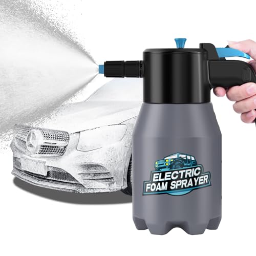 aokway Electric Foam Sprayer Car Wash Pump Sprayer Battery Powered Rechargeable for Garden Car Foam Sprayer for Cleaning Detailing Handheld Spray Foam Gun