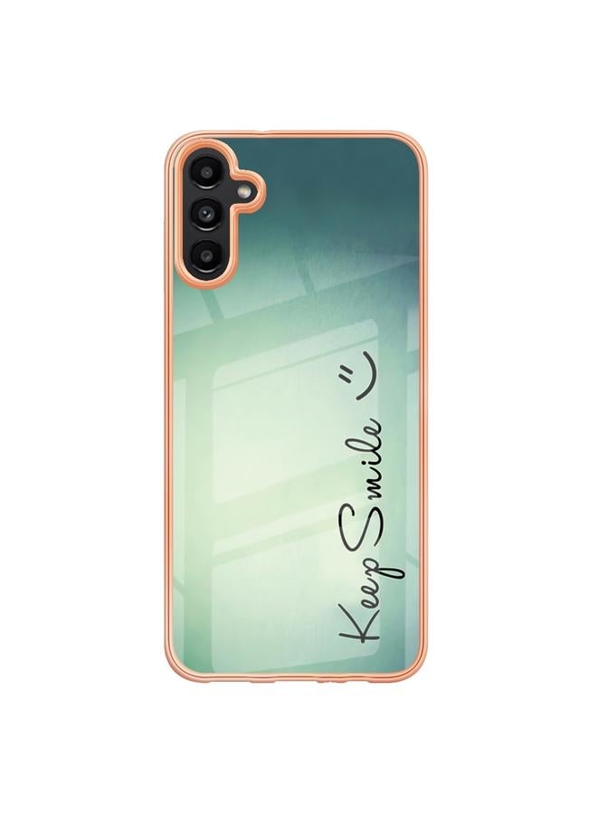 S-TOP Case For Samsung Galaxy A14 5G / 4G Electroplating Marble Dual-side IMD Phone Case - Image 3