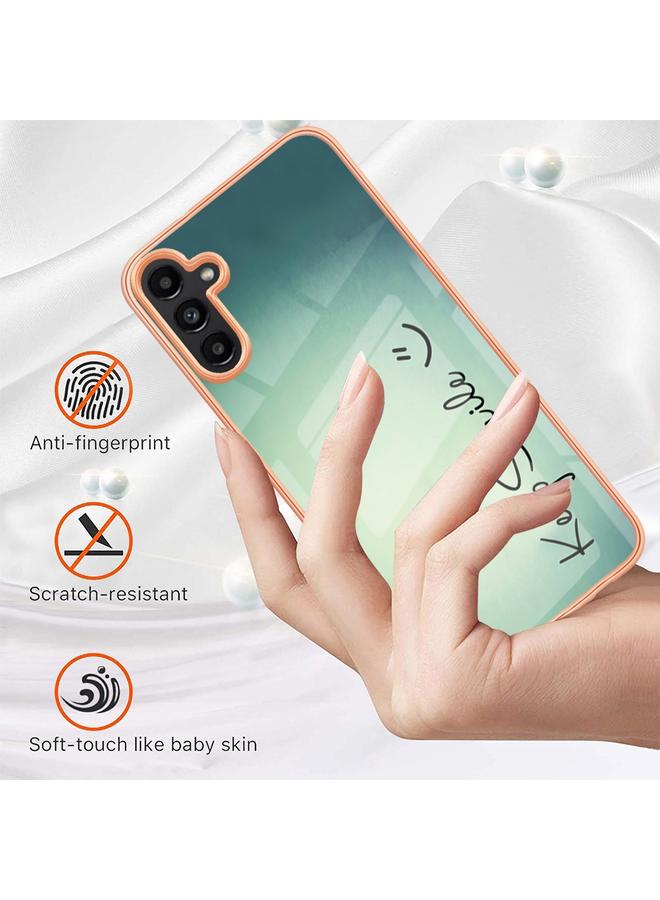 S-TOP Case For Samsung Galaxy A14 5G / 4G Electroplating Marble Dual-side IMD Phone Case - Image 2