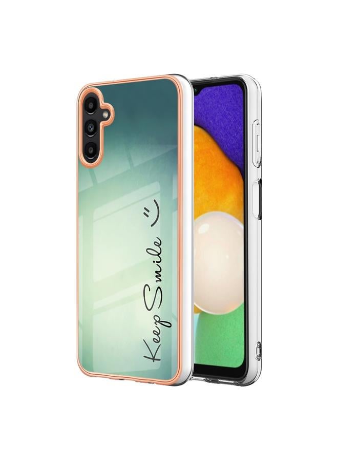 S-TOP Case For Samsung Galaxy A14 5G / 4G Electroplating Marble Dual-side IMD Phone Case - Image 1