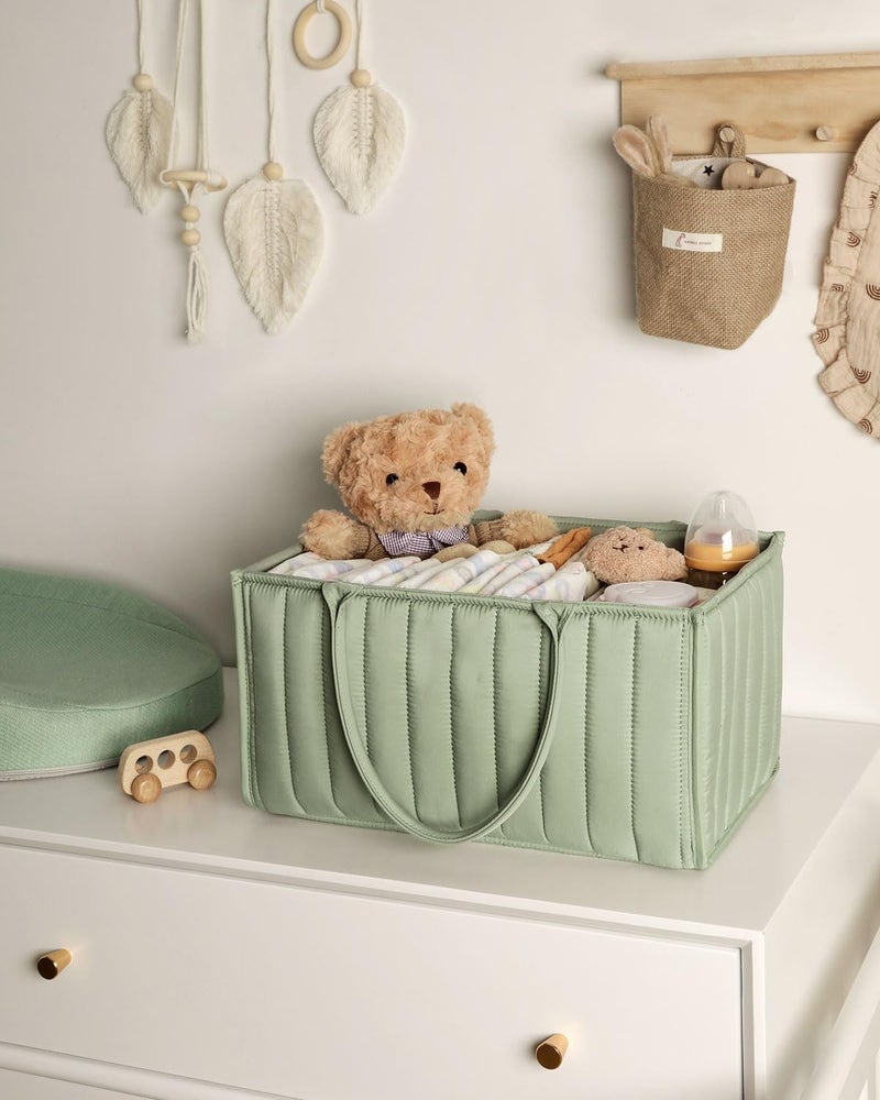 Clefairy Diaper Caddy Organizer, Soft Nursery Storage Basket for Changing Station - Baby Registry Must Haves, Newborn Essentials - Gift for Baby Shower, Car Caddy Organizer - Image 1