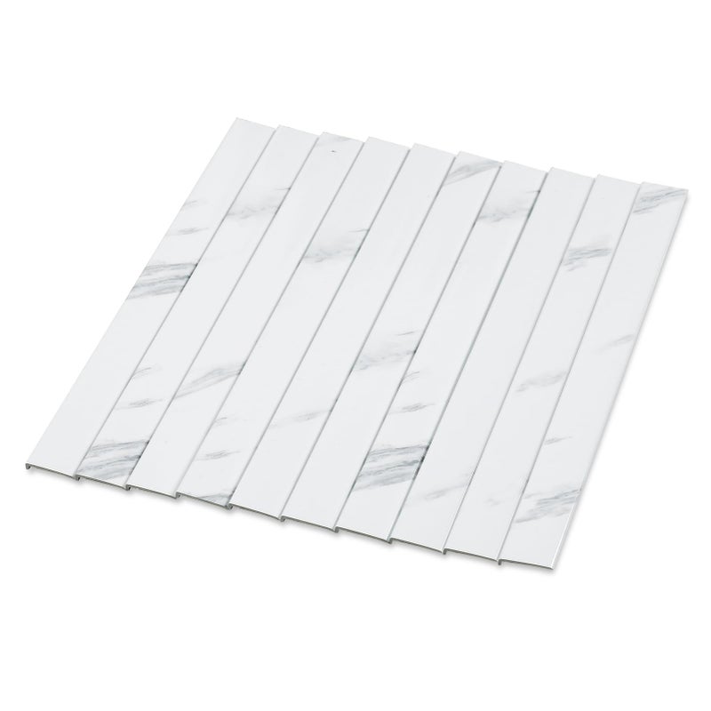 Tilingview 10 Pcs Peel and Stick Tile Trim Edge, Self-Adhesive 12" PVC Molding Edging for Kitchen Backsplash (Marble) - Image 4