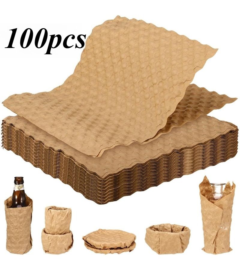 100 Pcs Plastic Free Cushioning Paper For Moving Boxes Fragile Items Protection - Image 1