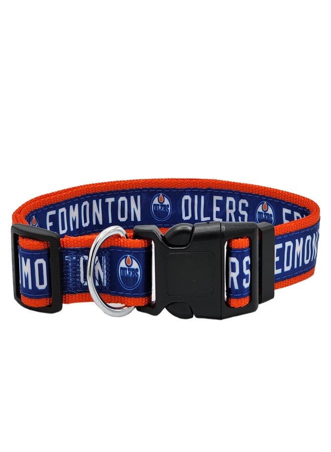 Pets First NHL Edmonton Oilers Collar for Dogs & Cats, Medium. - Adjustable, Cute & Stylish! The Ultimate Hockey Fan Collar! - Image 1