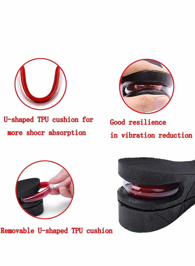 Excefore Height Increase Insoles 4-Layer 1.2inch to 3.5inch Air Cushion Taller Shoes Insoles Heel Insert for Men and Women - Image 5