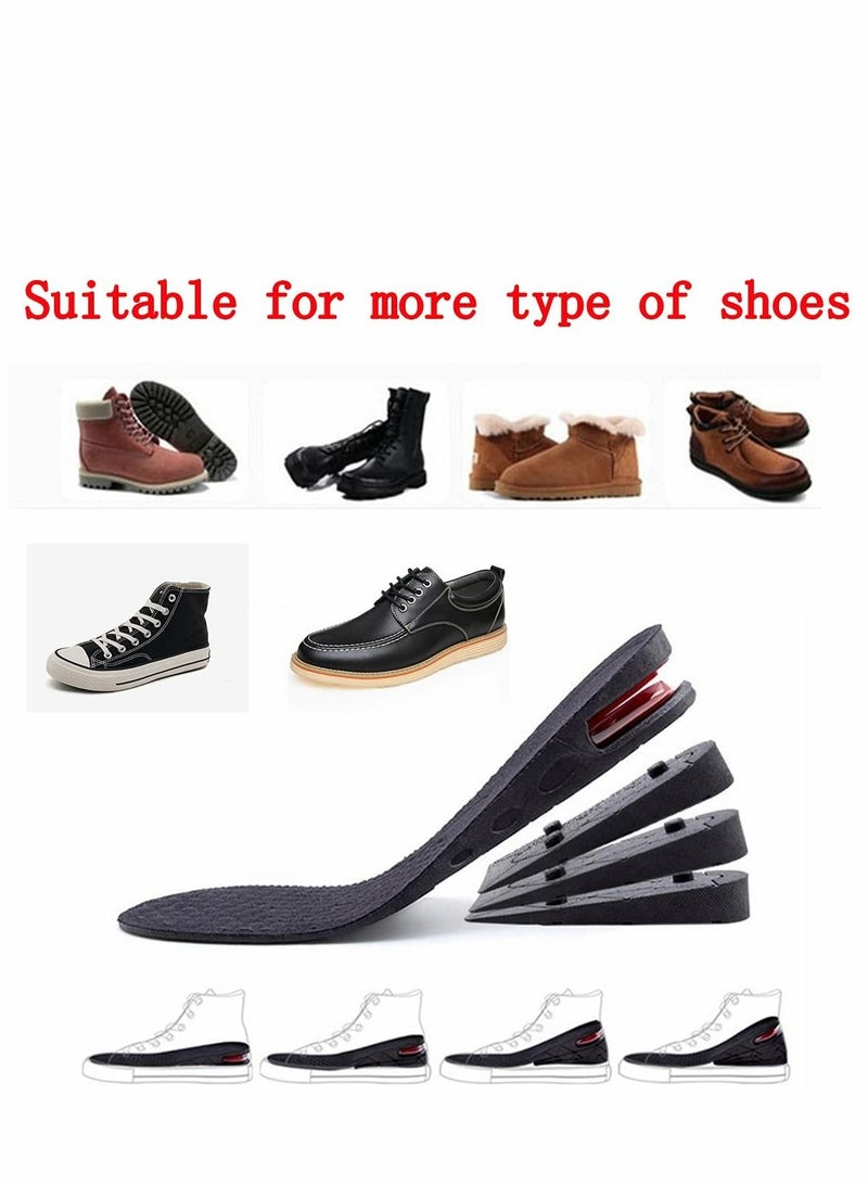 Excefore Height Increase Insoles 4-Layer 1.2inch to 3.5inch Air Cushion Taller Shoes Insoles Heel Insert for Men and Women - Image 2