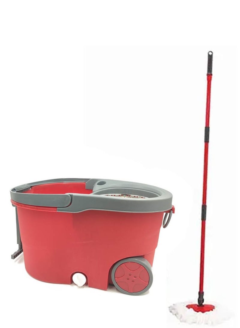 TETRA MAKS 360 Degree Rotating Magic Mop Set With Red Bucket - Image 2