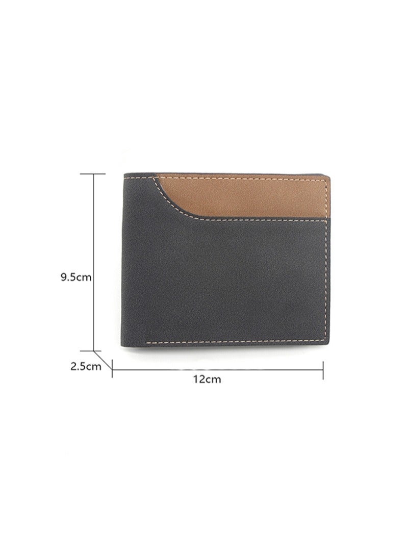 MenBense Men's Short Wallet Stylish Card Holder & ID Bag (12 x 9.5 x 2.5 cm) - Image 2