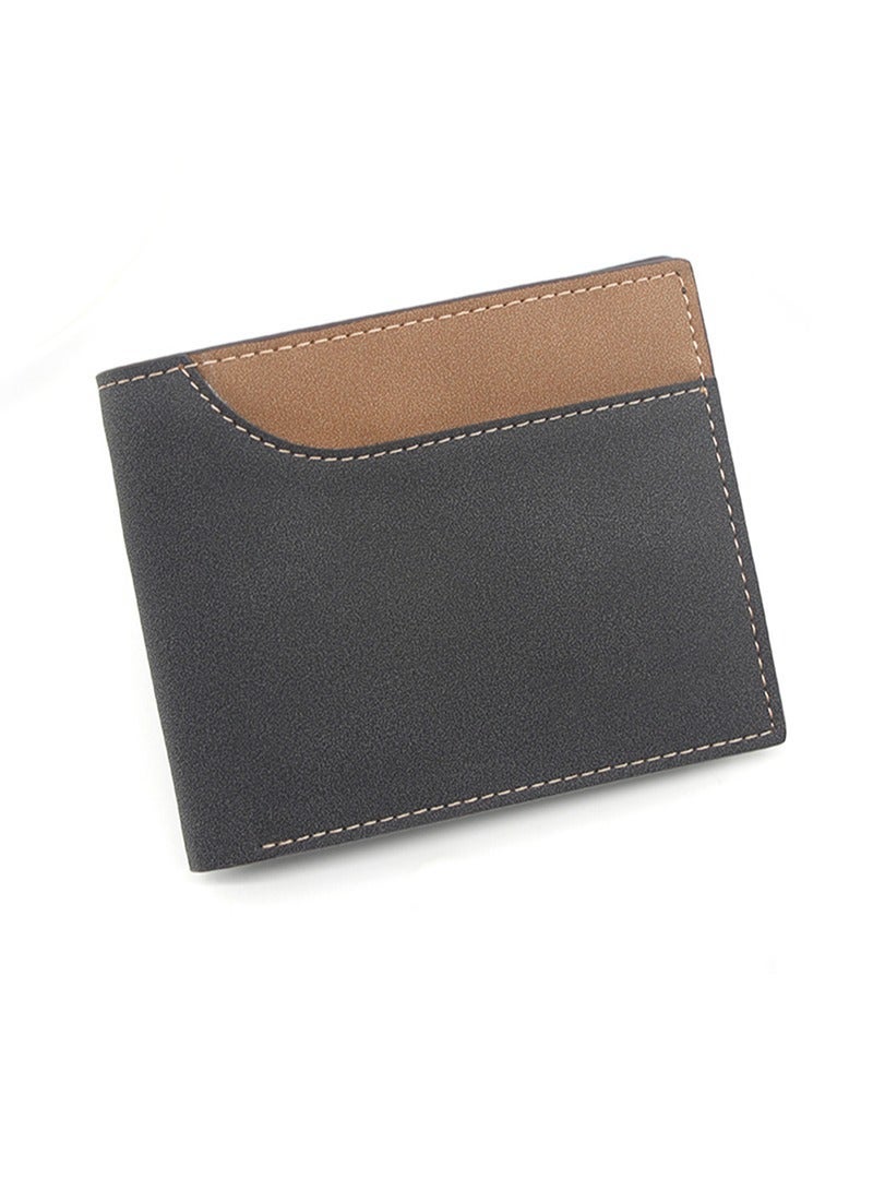 MenBense Men's Short Wallet Stylish Card Holder & ID Bag (12 x 9.5 x 2.5 cm) - Image 1