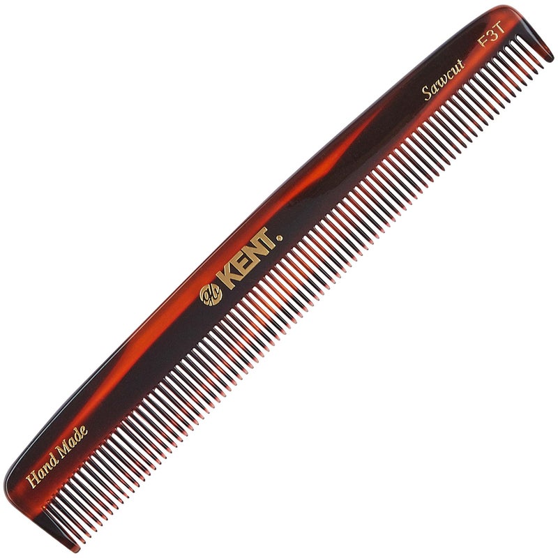 Kent F3T Tortoiseshell Fine Tooth Comb - Hair Parting and Straightening Comb for Men's & Women's Dandruff Remover, Saw Cut and Hand Polished Made in England - Image 1