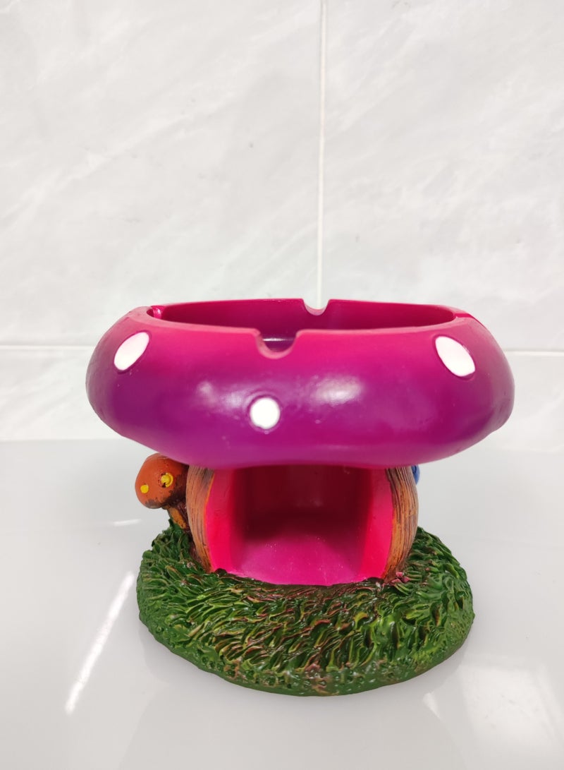 Home Ashtray, Handmade Cool Resin Ashtrays for Cigarettes as Home Decoration, Outdoor Ashtray for Patio/Garden/Balcony (Pink)  - Image 1