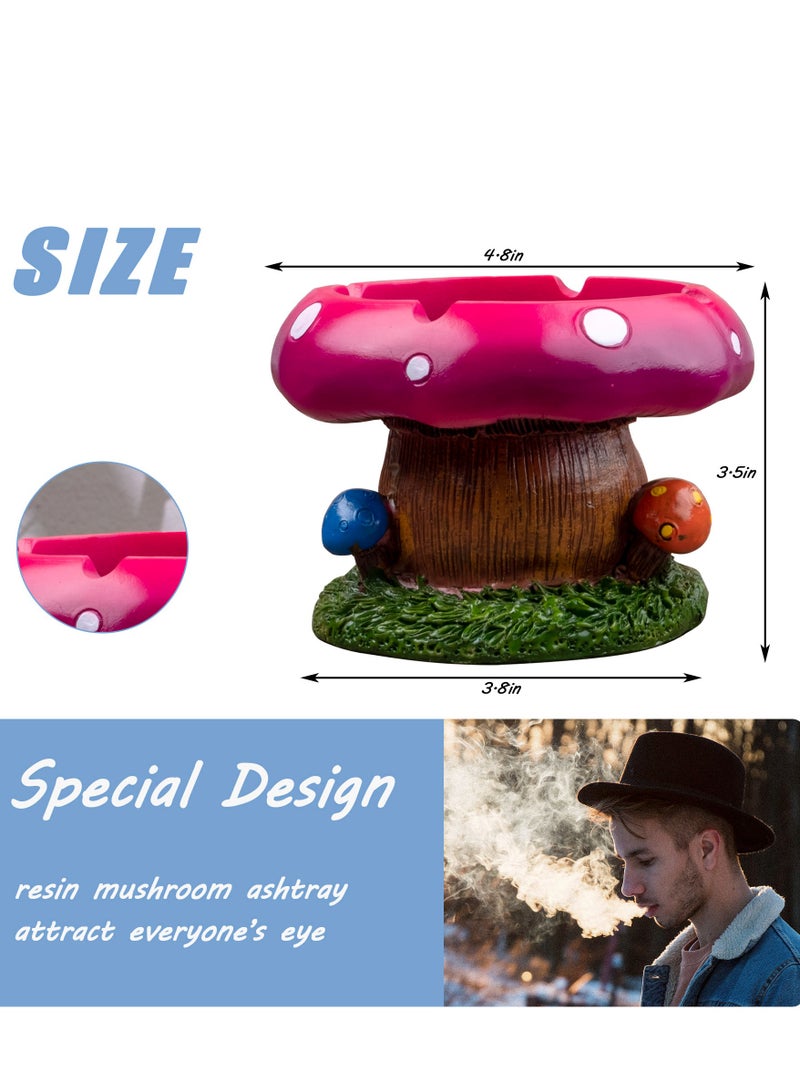 Home Ashtray, Handmade Cool Resin Ashtrays for Cigarettes as Home Decoration, Outdoor Ashtray for Patio/Garden/Balcony (Pink)  - Image 4