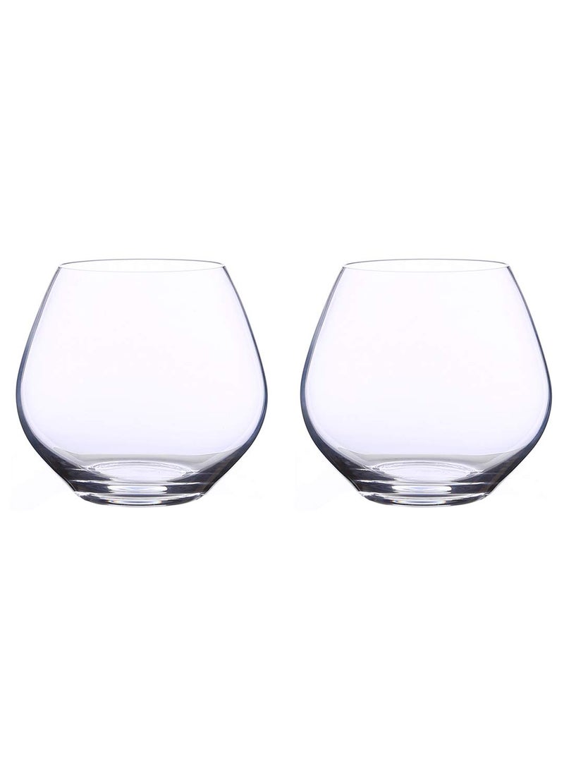 smart serve Bohemia Crystal Amoroso Stemless CocktailGinWine Glass Set 440ml Set of 2 CrystalClearerLighter for Wine Tasting Gift Packaging for Valentines Day Anniversary Birthday Gifts with Gift Box  - Image 5