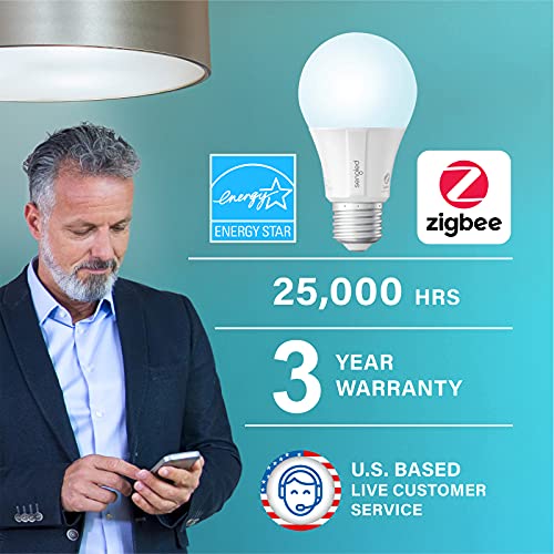 Sengled Zigbee Smart Light Bulbs, Smart Hub Required, Works with SmartThings and Echo with built-in Hub, Voice Control with Alexa and Google Home, Daylight 60W Equivalent A19 Alexa Light Bulb, 4 Pack - Image 2