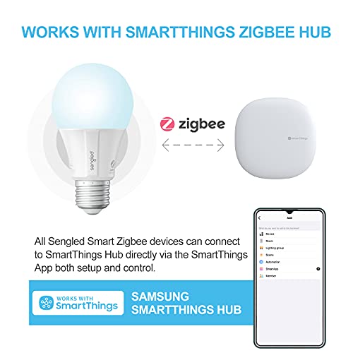Sengled Zigbee Smart Light Bulbs, Smart Hub Required, Works with SmartThings and Echo with built-in Hub, Voice Control with Alexa and Google Home, Daylight 60W Equivalent A19 Alexa Light Bulb, 4 Pack - Image 5