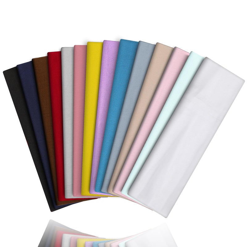 VANRUID Headbands for Women 14PCS, Non Slip Sports Headband Elastic Soft Running Fashion Headband Absorb Sweat Headbands for Adults Men Women for Working Out, Travel - Image 1