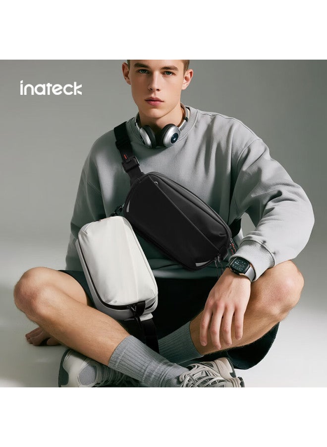 Inateck Large Capacity Men's Casual Waterproof Crossbody Shoulder Bag Black - Image 1