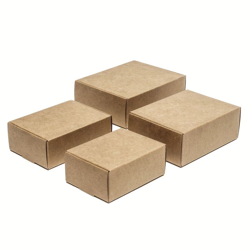 40pcs Square Paper Gift Boxes Black White Brown Pink Assorted Sizes for Gifts - Image 2
