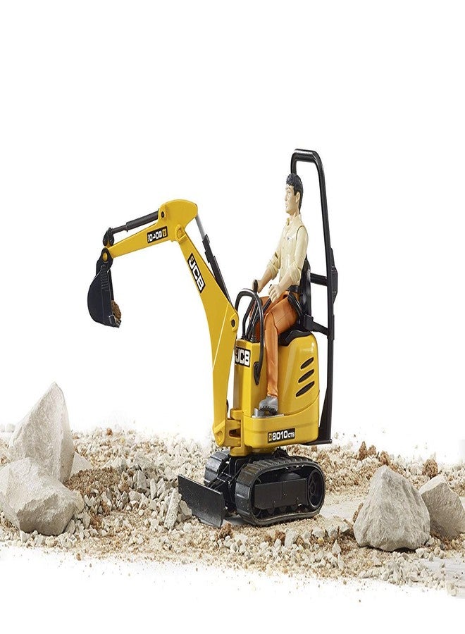 Bruder Jcb Micro Excavator 8010 Cts and Construction Worker (Colors May Vary) - Image 2