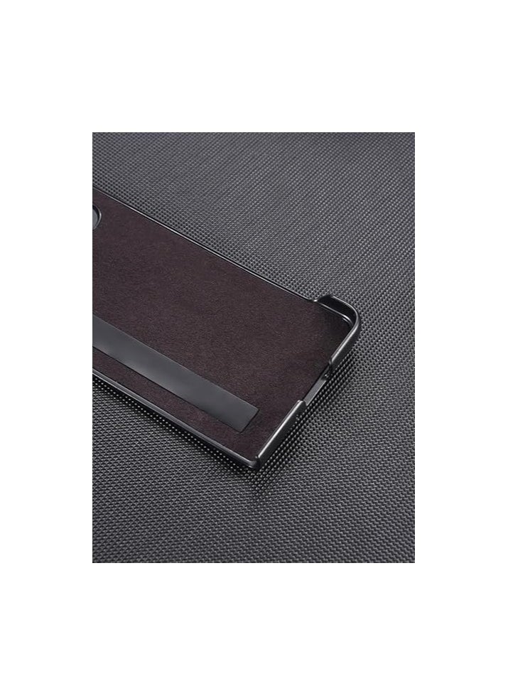 Generic Samsung Galaxy Z Fold 3 Magnetic Hinge Foldable Shell with Kickstand, Ultra Slim Protective Cover - Carbon Fiber  - Image 3