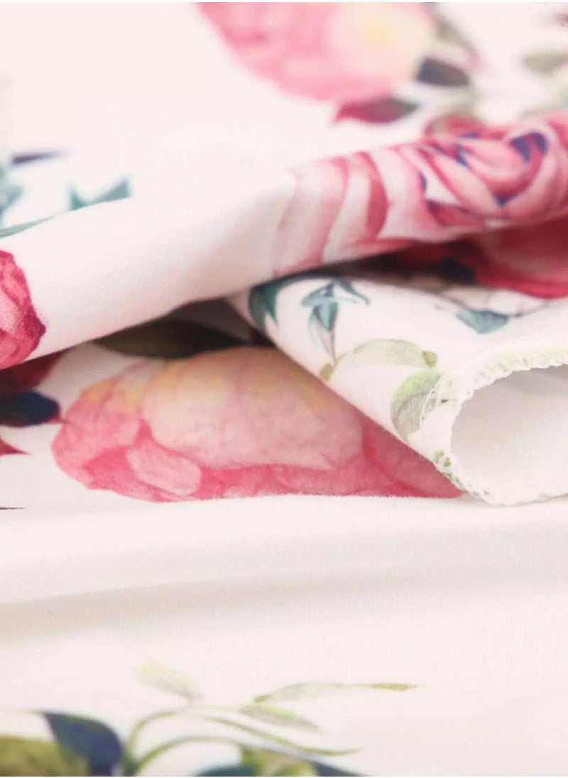 Generic Newborn Girl Floral Print Photography Prop With Headband  - Image 3